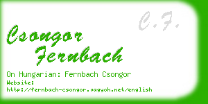 csongor fernbach business card